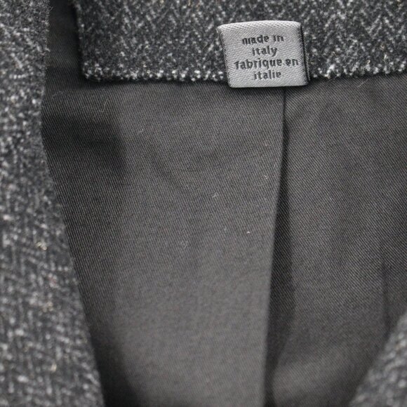 John Varvatos overcoat Men's 42 Double Breasted Wool Blend Herringbone coat peak - Picture 5 of 16